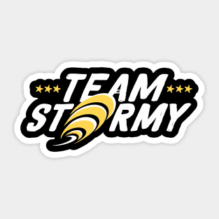 Team Stormy Daniels I Am With Her White Yellow Logo Typography Sticker